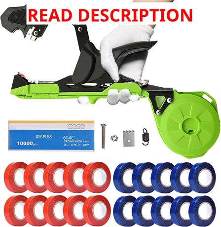 Suca Plant Tying Machine, Lightweight Tape Tool to Tie Vines Green