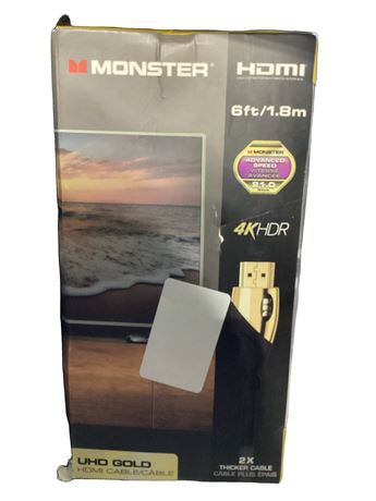 Monster Ultra HD Gold Hdmi 2.0 Cable 6Ft Black 6Ft