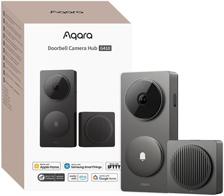 Aqara Sonnette vid o G410 2K, HomeKit, audio bidirectionnel, hub Matter