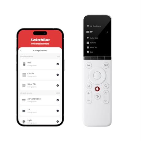 Télécommande universelle SwitchBot, contrôle IR/Bluetooth via appli