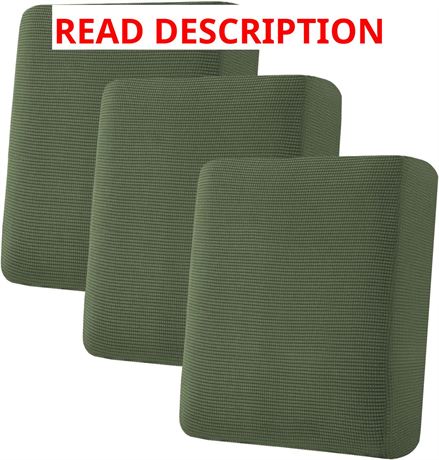 H.VERSAILTEX Super Stretch Seat Cushion Covers, 3-Piece, Bronze Green