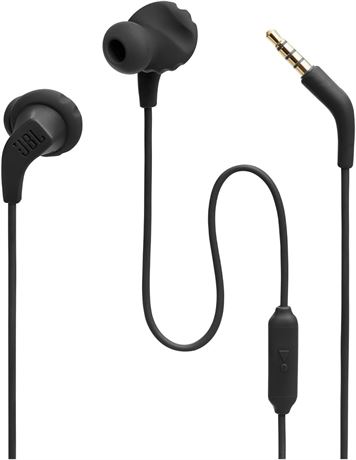 JBL Endurance Run 2 Wired In-Ear Earphones, Waterproof, Black