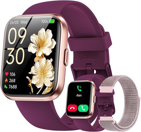 Smart Watch for Women, 1.8" Fitness Tracker, 120+ Sport Modes