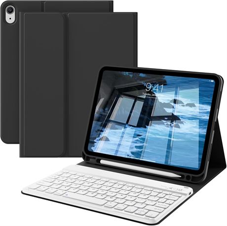 KenKe Keyboard Case for iPad 10th Gen 10.9 / 11th Gen 11, Black