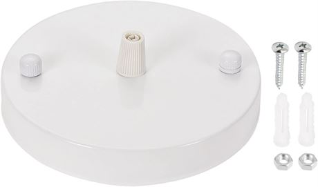 YOKIVE 4.7" White Light Canopy Kit Ceiling Plate with Cord Grip Fixture Part