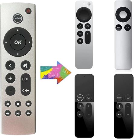 Télécommande Universelle Apple TV 4K/HD Sans Voix