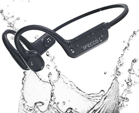 IFECCO Bone-Conduction Earbuds Waterproof IP68 Bluetooth 5.4 with 32G MP3