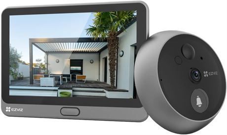 EZVIZ Peephole Doorbell Camera, 4.3-Inch Touch Screen, 166  View