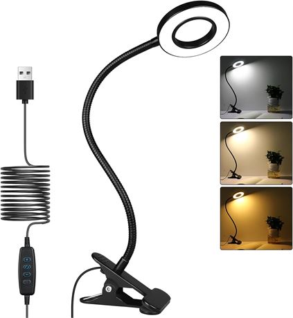 Lampe de bureau iVict pince LED 48 lampes 3 modes 10 niveaux
