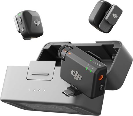 DJI Mic Mini (2 TX + 1 RX + Case), Wireless Lavalier Mic for Cameras