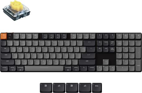 Keychron K5 Keyboard, 104-Key Banana Switch, Wireless