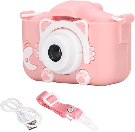 Appareil photo enfant 2000W pixels HD boîtier rose anti-choc