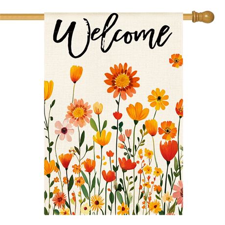 Drapeau AVOIN Automne Fleurs Double Face 70x100cm Extérieur