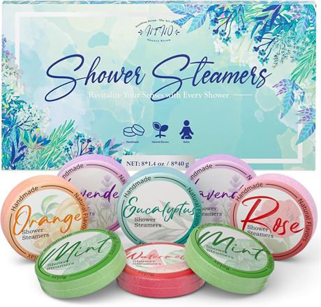 8-Pack Shower Steamers Aromatherapy Spa Bombs Gift Set for Women Relaxation