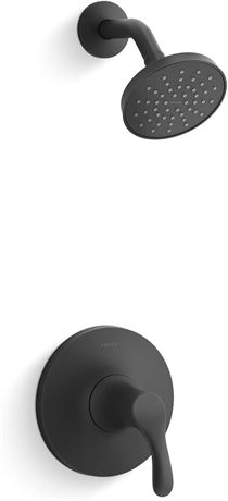 KOHLER Simplice Rite-Temp Shower Trim TS27392-4G-BL, 1.75 GPM, Matte Black