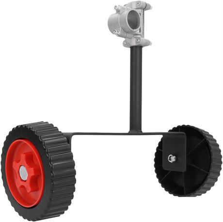Roue support ajustable pour débroussailleuse, tondeuse, coupe-bordures
