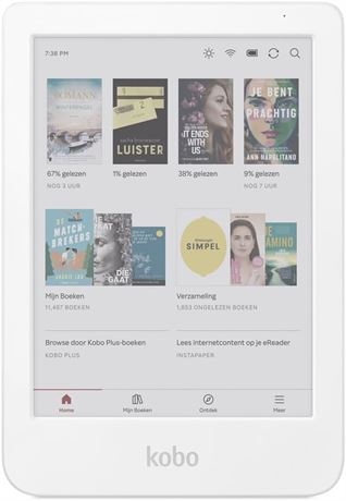 Kobo Clara Colour eReader 6" Kaleido 3 Display, Dark Mode, 16GB Waterproof White