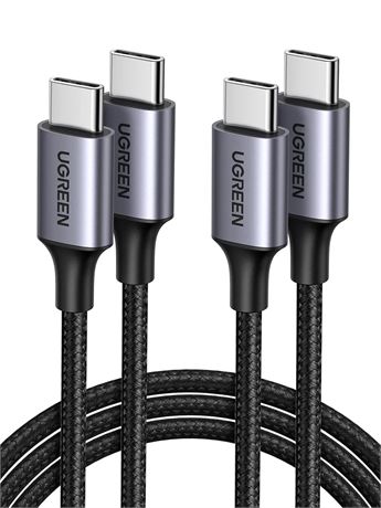 UGREEN Câble USB C 60W 2 Pack Tressé PD Charge Rapide iPhone Galaxy Pixel Mac