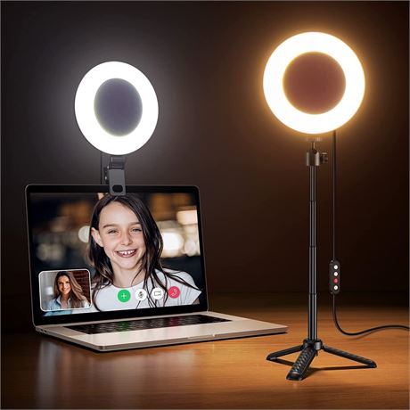 Weilisi 6.5" Ring Light 3 Modes Video Conference Webcam Desk Light