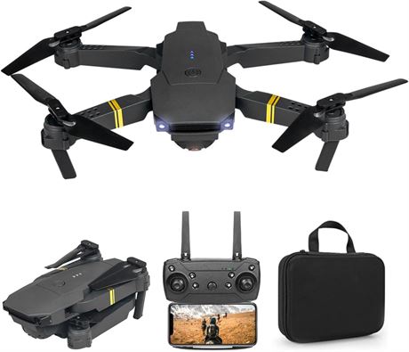 Drone Black Falcon 4K Caméra Pliable Débutant Pro Silencieux 30 MPH