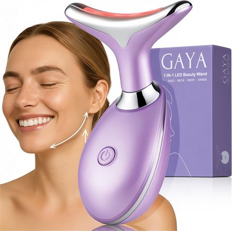 Appareil massage visage lumière 7 modes chaleur vibration