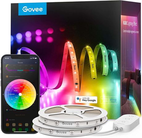 Govee RGBIC LED Strip Lights 100ft, Alexa & Google Assistant, App Control