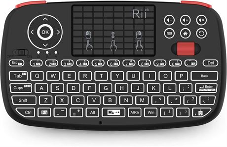 Rii Bluetooth Clavier sans fil avec pav  tactile pour Android TV