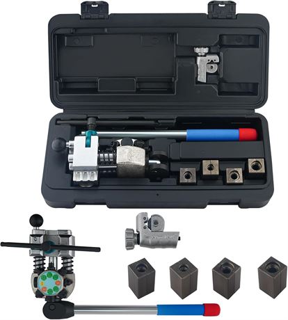 Brake Line Flaring Tool 45  Set: Single, Bubble & Double Flare Kit for Tubes