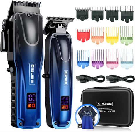 Men's Hair Clippers Cordless & Corded with Fade Lever, Travel Case