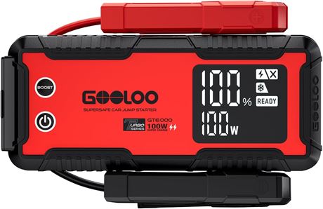 GOOLOO GT6000 6000A D marreur, 100W bidir, booster 12V pour essence 12L
