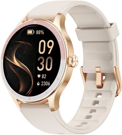 TOOBUR Smart Watch for Women, 40mm Android/iOS, Calls, Fitness Tracker IP68