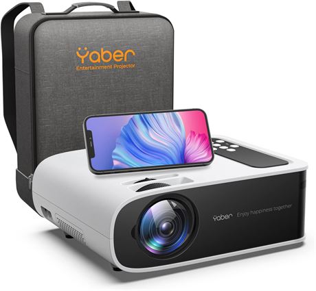 YABER 1080P Projector 480 ANSI WiFi6 Bluetooth 4K Support