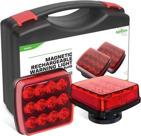 AgriEyes feux stroboscopiques rechargeables magnétiques rouge