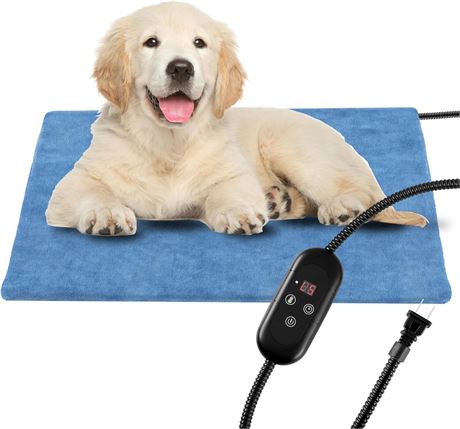 Tapis Chauffant Imperméable Chiens & Chats, 5 Minuteries 6 Températures