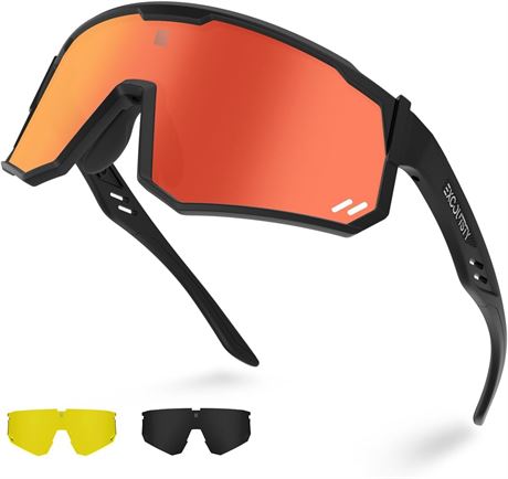 Lunettes sport polarisées cyclisme UV400 3 verres