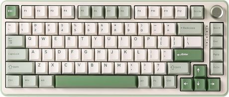 YUNZII B75 PRO Mechanical Keyboard, 75% with Knob, Gasket, RGB, Matcha Green