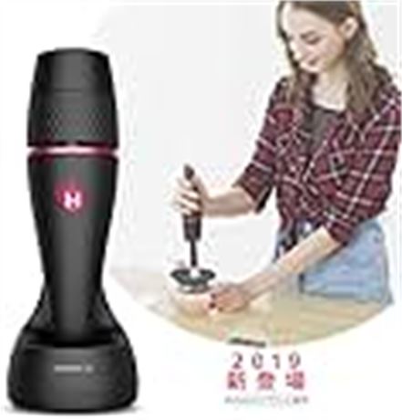 HopeMate Electric Makeup Brush Cleaner Dryer Spinner Machine with Holder Black