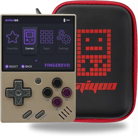 Mini V4 OnionOS Handheld Game Console - 2.8-inch IPS 750x560, 64GB, Gray