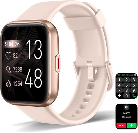 Montre Connectée Homme Femme Appels Tracker Santé Cardio Sommeil IP68 Alexa