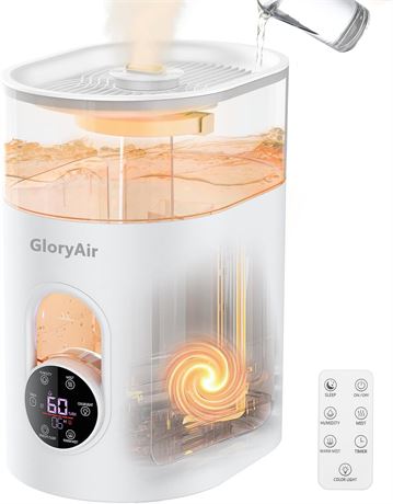 Humidificateur 6 L silencieux, brume froide/chaude, contr le humidit