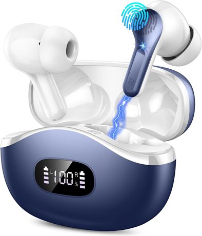 couteurs sans fil Bluetooth 5.3, basses profondes, 4 micros ENC, 40h, IP7