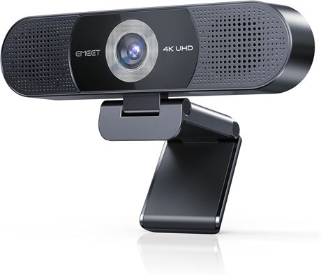 EMEET webcam 4K C980 Pro 3-en-1 haut-parleur + 4 micros antibruit