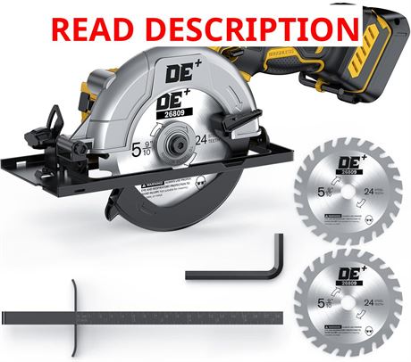 DeWalt 20V Max Brushless Circular Saw, 6-in Blade, 5900 RPM, 4.2 lb