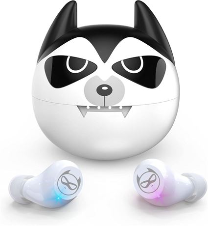 Kids Wireless Earbuds Husky Design IPX5 with Mic and Charging Case