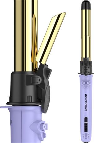 Auto Rotating Curling Iron, 1", Titanium Barrel, 5 Temps, Dual Voltage