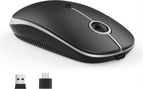 Souris sans fil Vssoplor USB-C, double mode 2,4 G