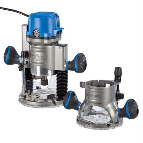 Mastercraft 11A 2-HP Corded Plunge & Fixed Base Router with Case