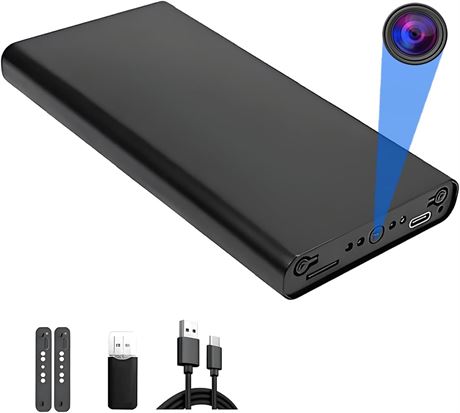 Mini 1080P HD Camera Power Bank with motion detection, night vision