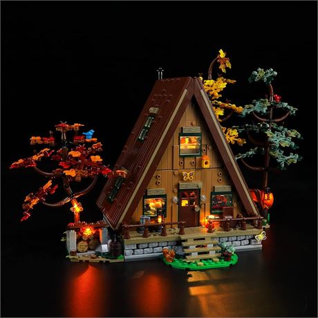 Lumières LED YEABRICKS pour Maquette Cabane A-Frame 21338 (Sans Lego)