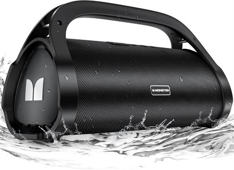 Monster Adventurer Max Boombox Bluetooth Speaker, IPX7 Waterproof, 100W